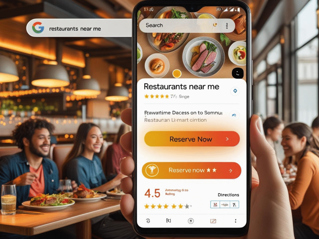 Turn Google searches into table reservations with one-click